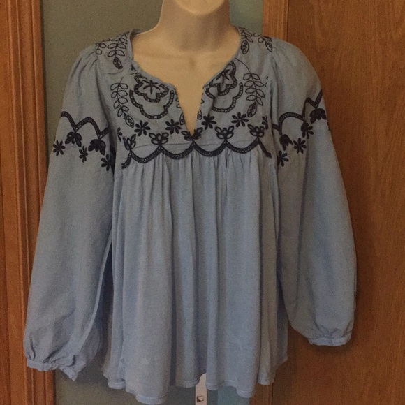 Anthropologie Tops - Anthroplogie 3/4 sleeve balloon pleated shirt